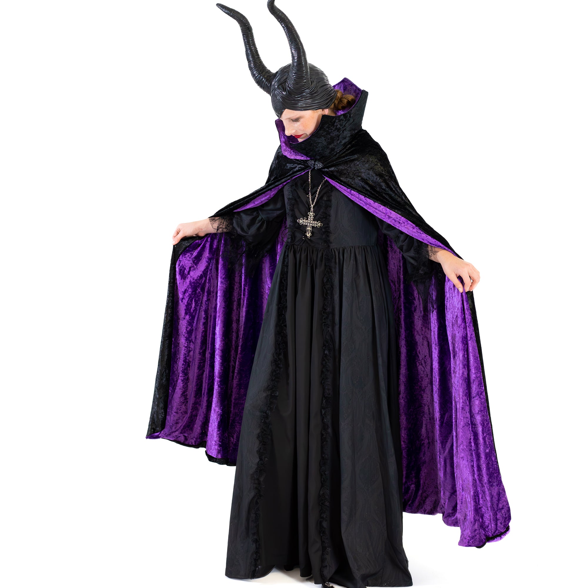vampire maleficent cloak collar dracula cosplay larp halloween costume