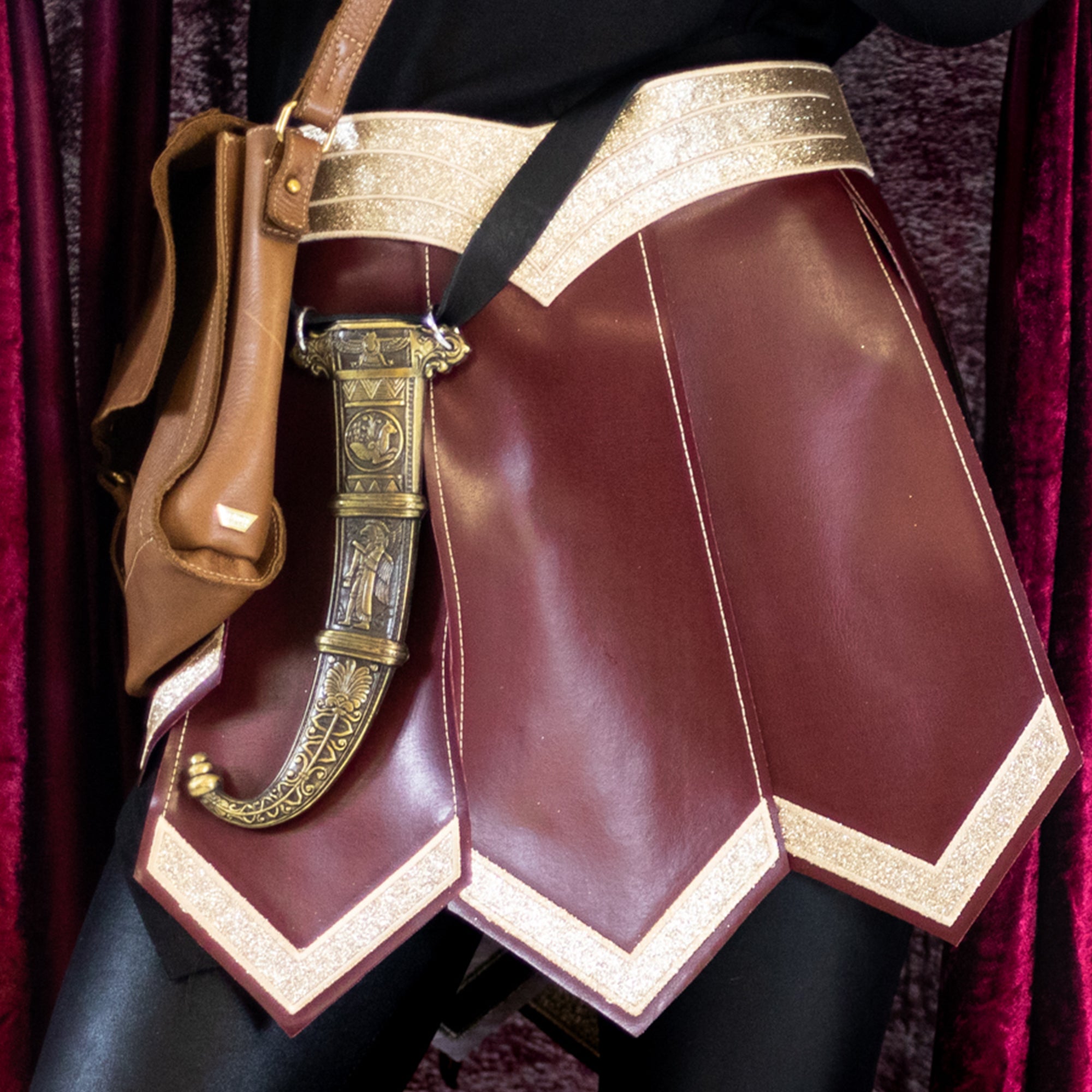 Deluxe Roman Gladiator Princess Warrior Skirt Kilt Costume