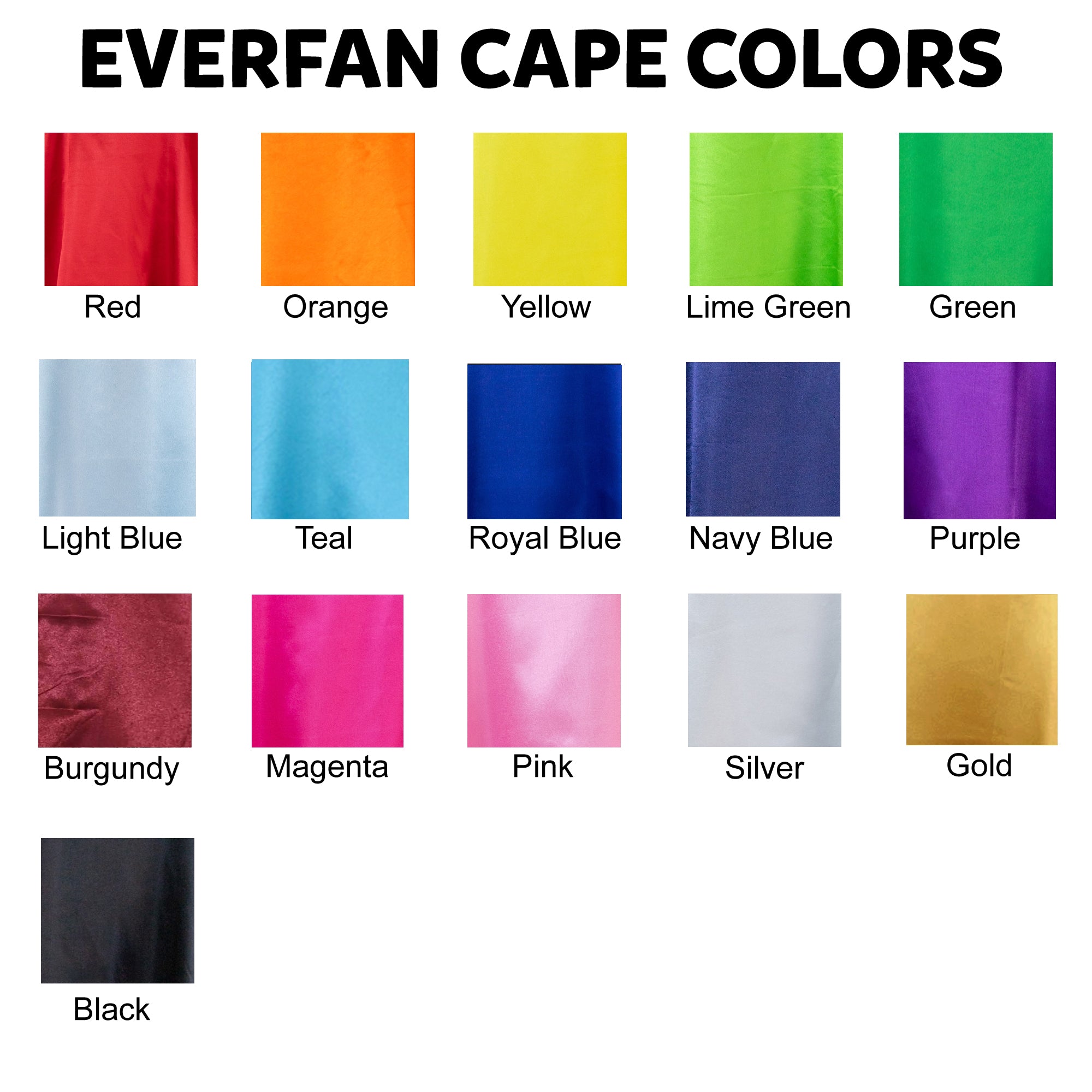 Everfan Custom DTF Print Superhero Cape