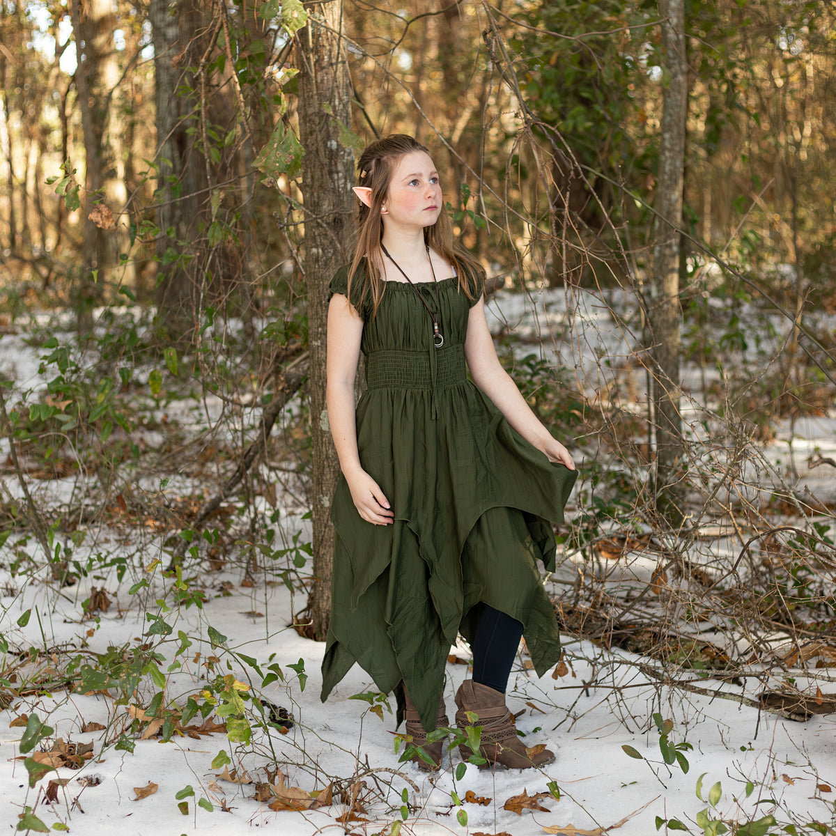 Green Fairy Elf Dress S