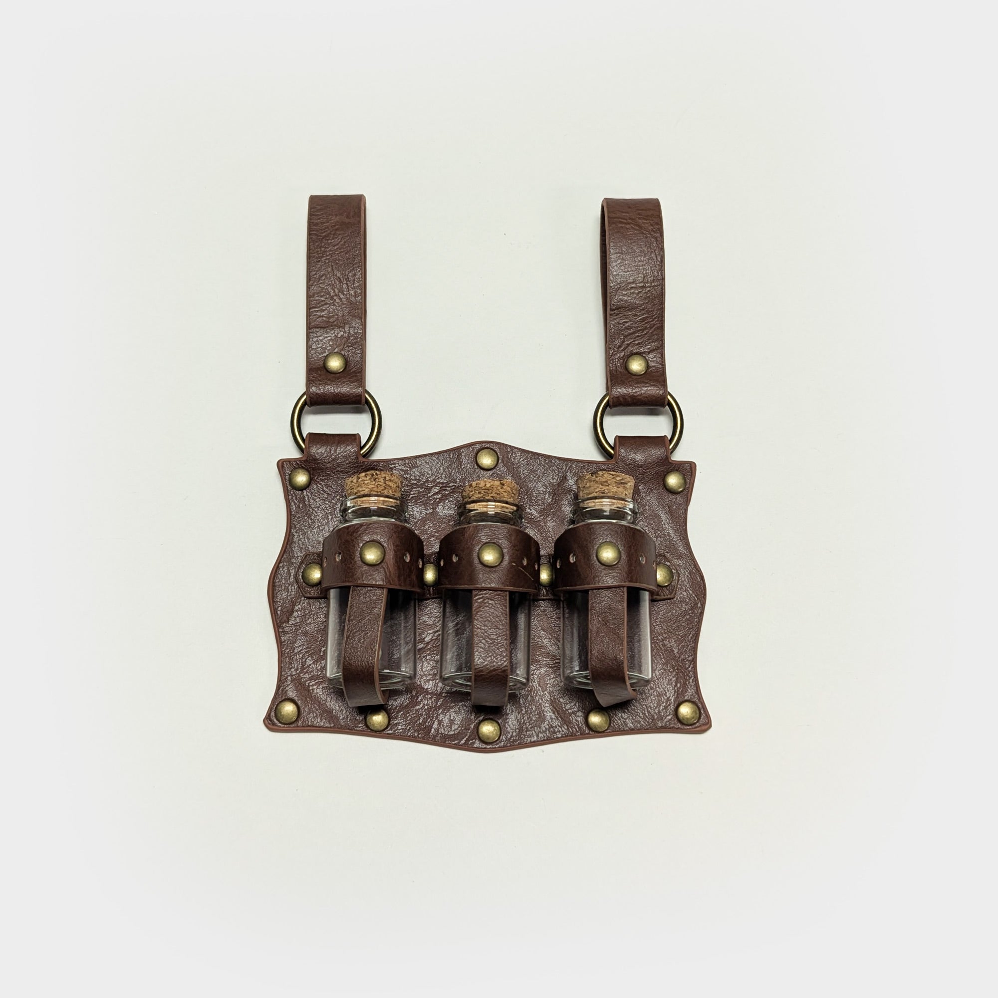Medieval Faux Leather Potion, Poison, Flask Belt holder, Retro Renaissance Portable Waist Pouch Suitable For LARP Ren Faire Halloween