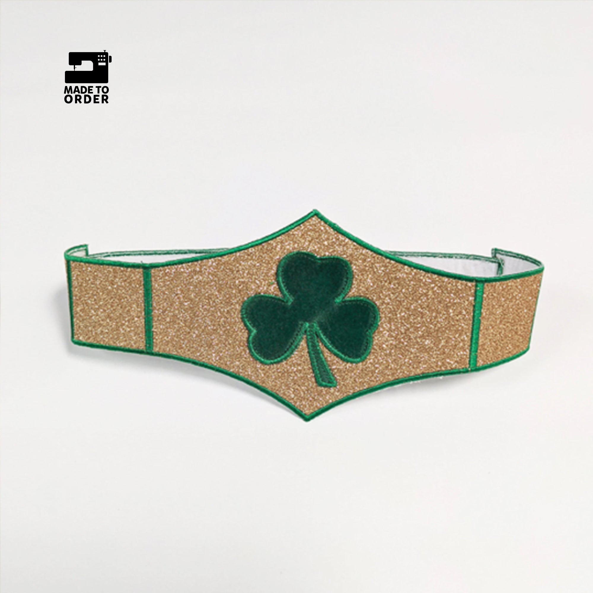 St Patricks Day Superhero Belt Shamrock Gold Green