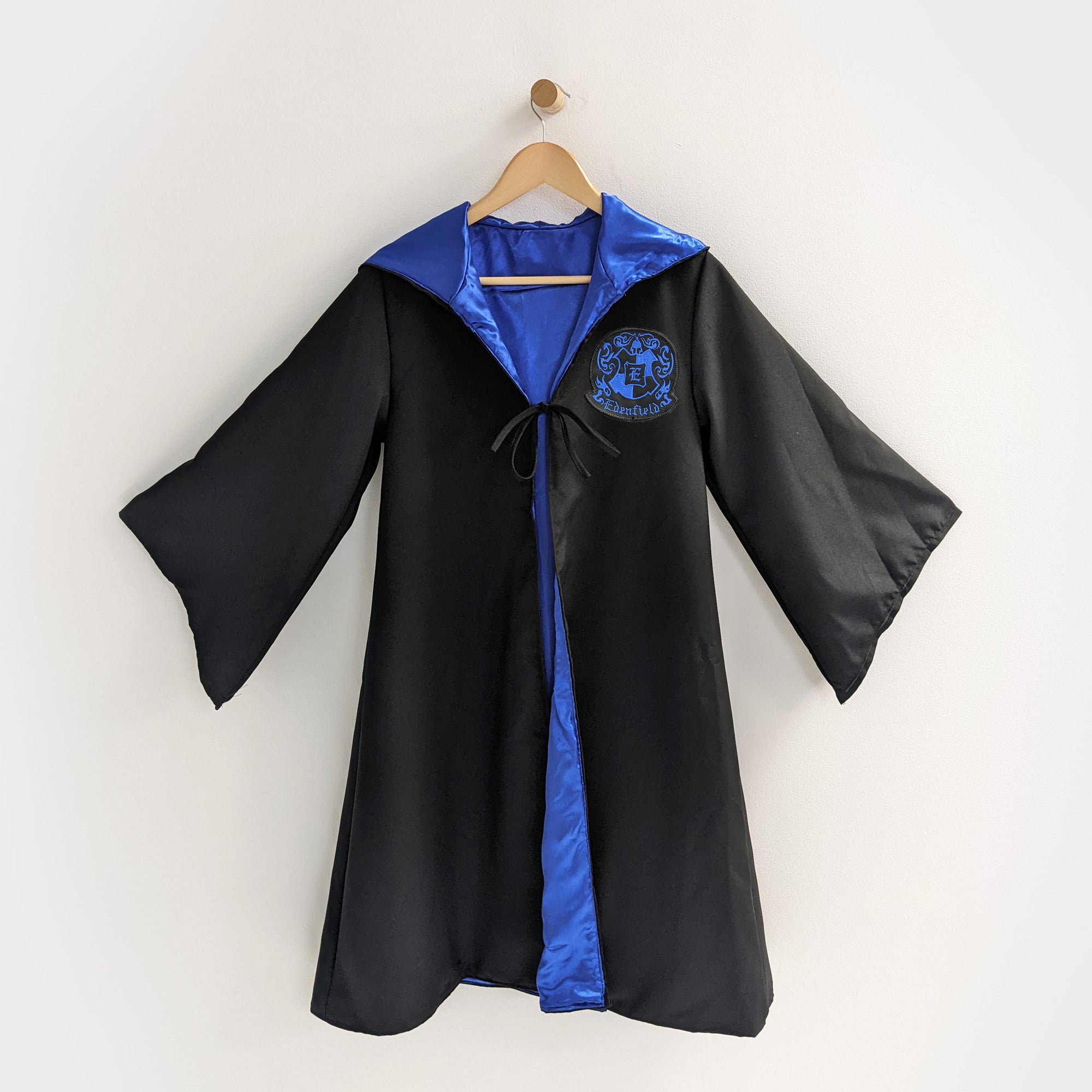 Black Harry Potter Wizard Robe with sleeves and hood, Hooded Renaissance Medieval Magician Cape, Hogswart Cosplay LARP Cloak