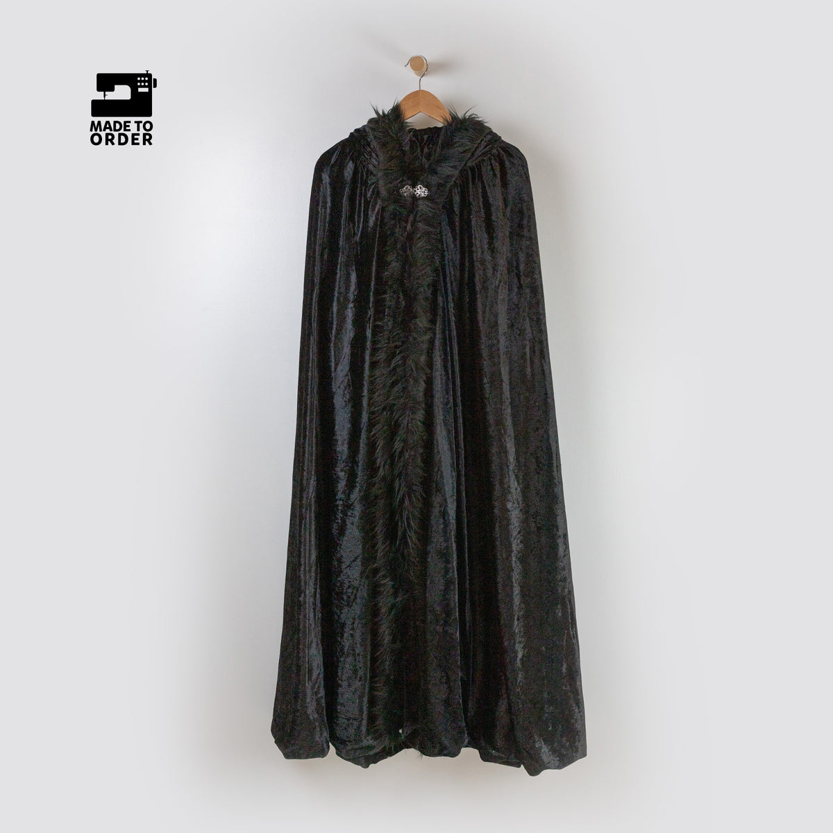 black hooded cloak for women