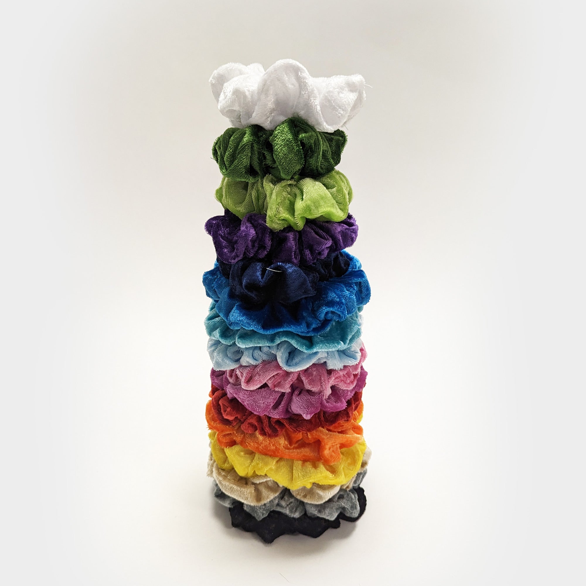 Crushed Velour Velvet Hair Scrunchy Tie