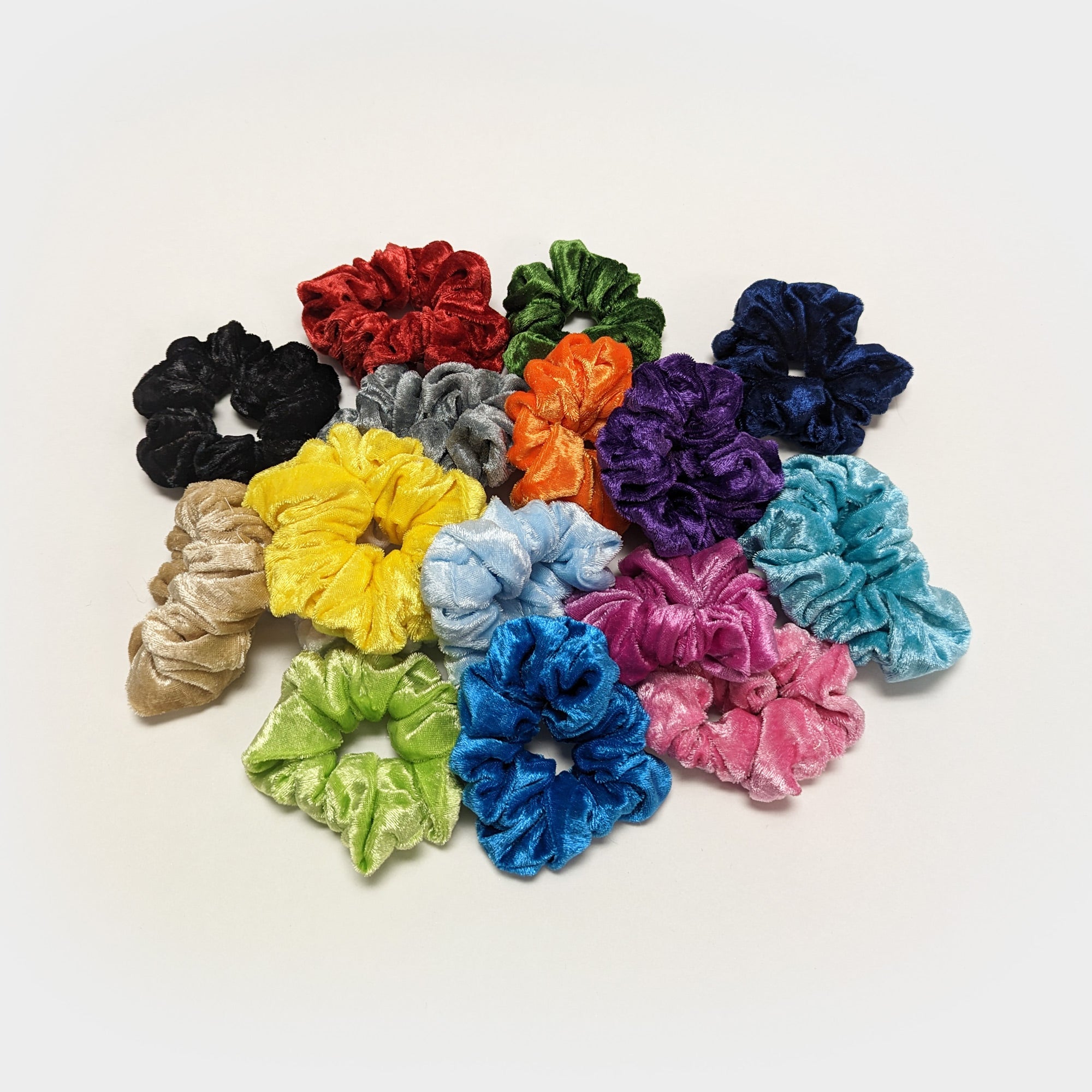 Crushed Velour Velvet Hair Scrunchy Tie