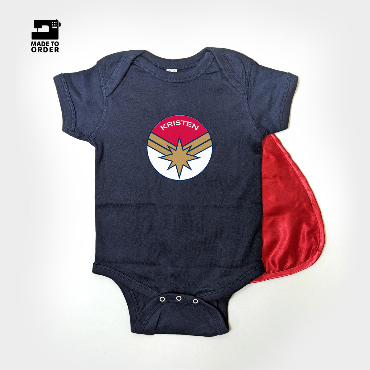 Captain Themed Superhero Baby Snapsuit –