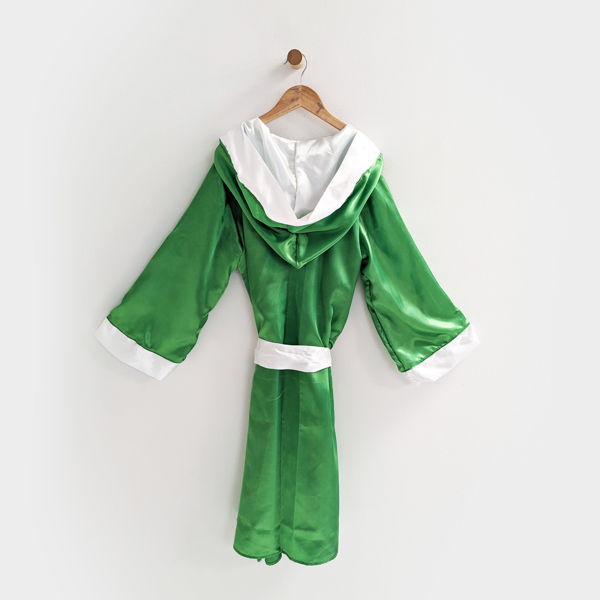 Kids Satin Boxing Robe Green