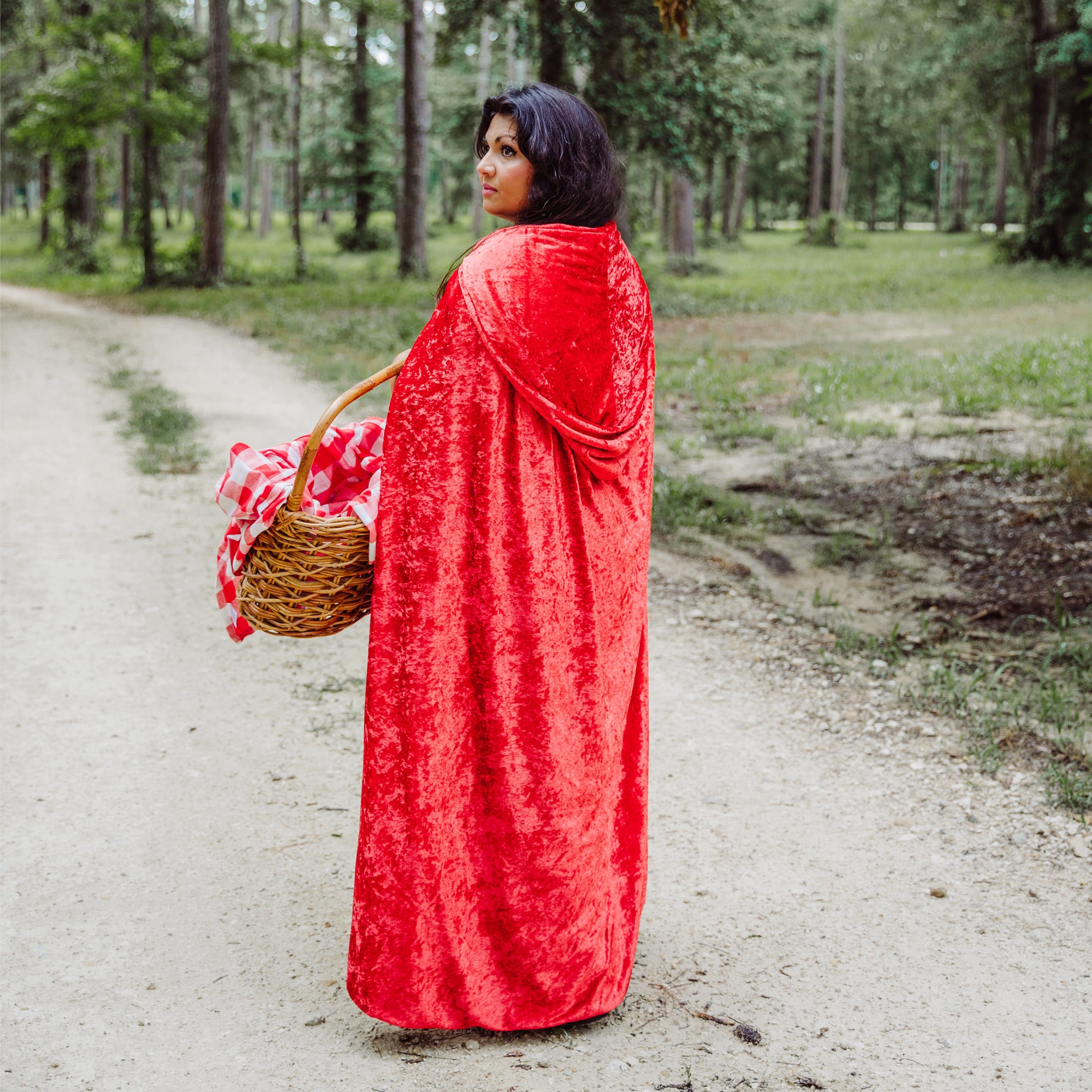 Little Red Riding Hood Cloak Cape Costume Halloween Cosplay