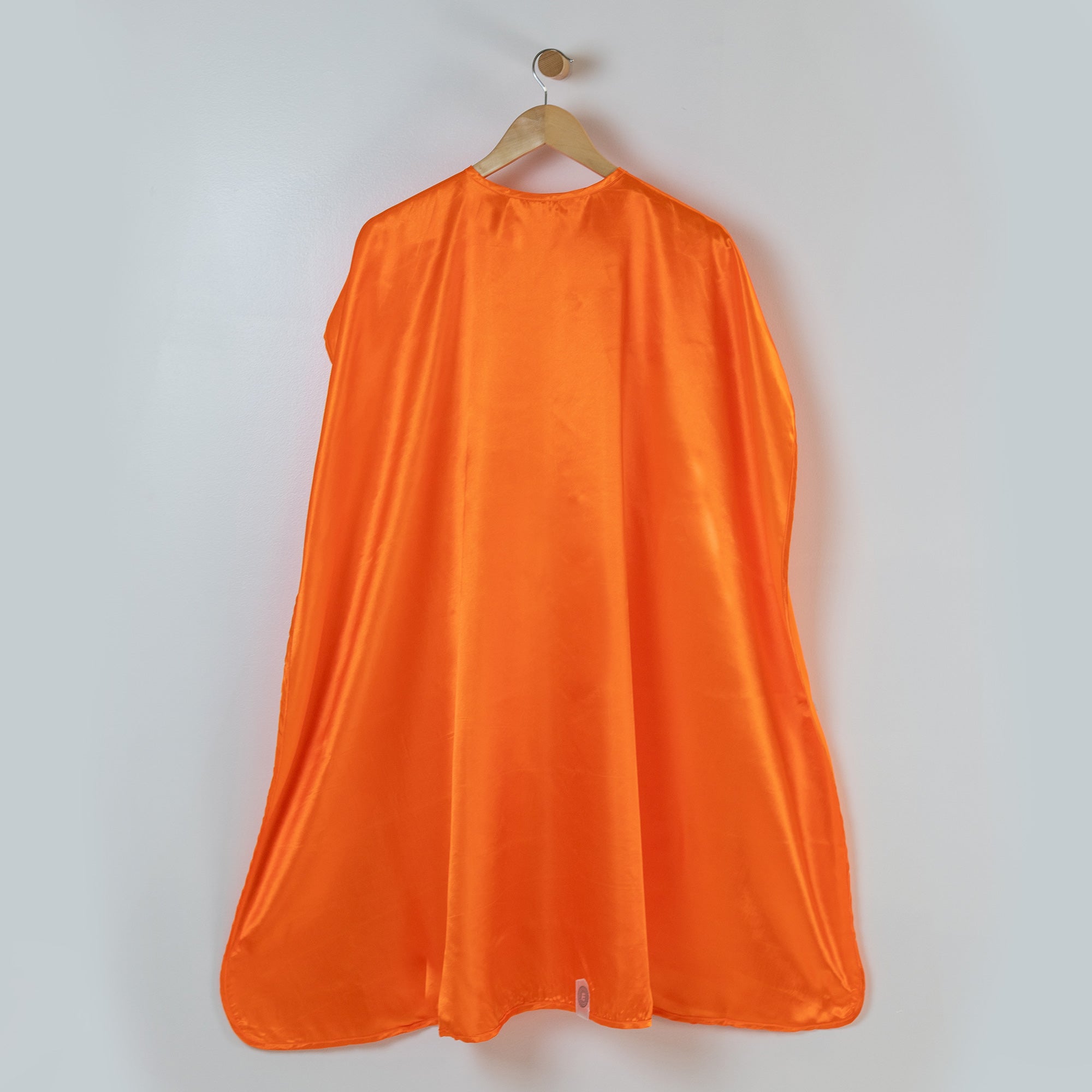 Orange Kid and Adult Superhero Cape, Satin Super Hero Costume