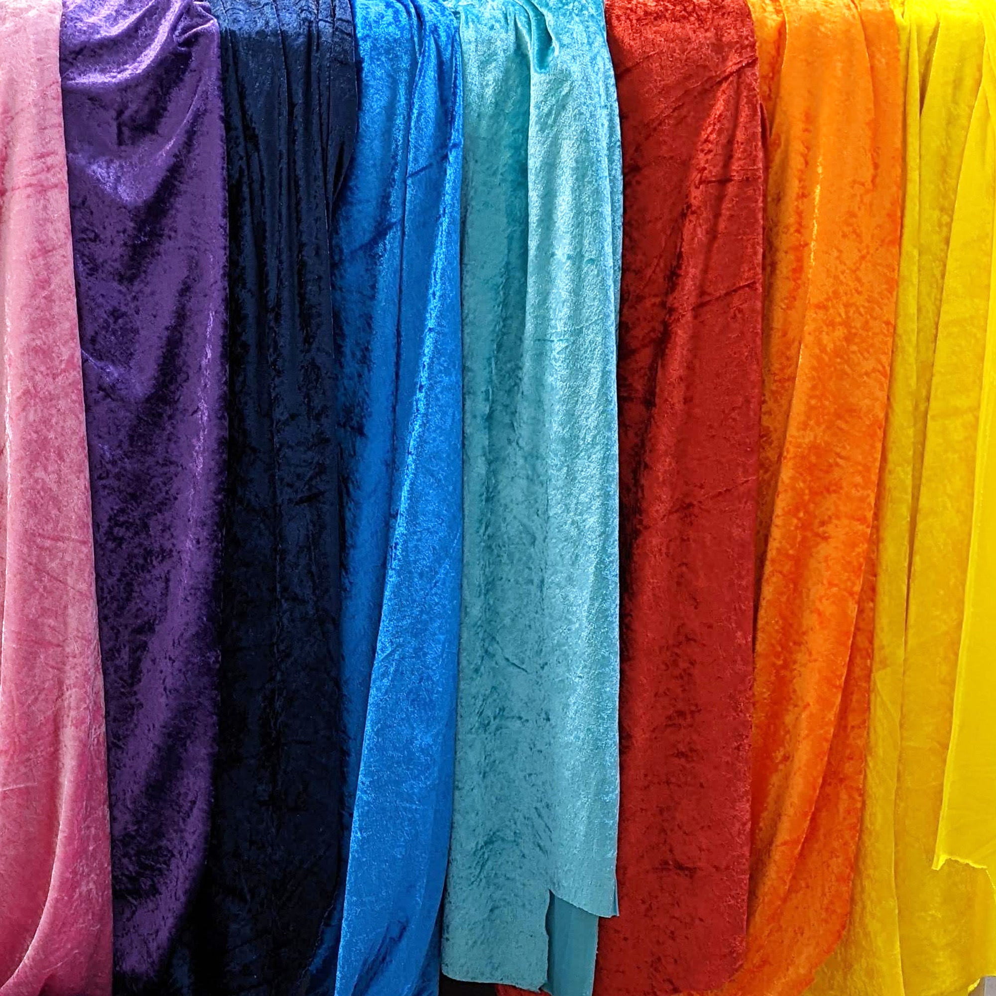 Polyester Crushed Velour Fabric by the Yard