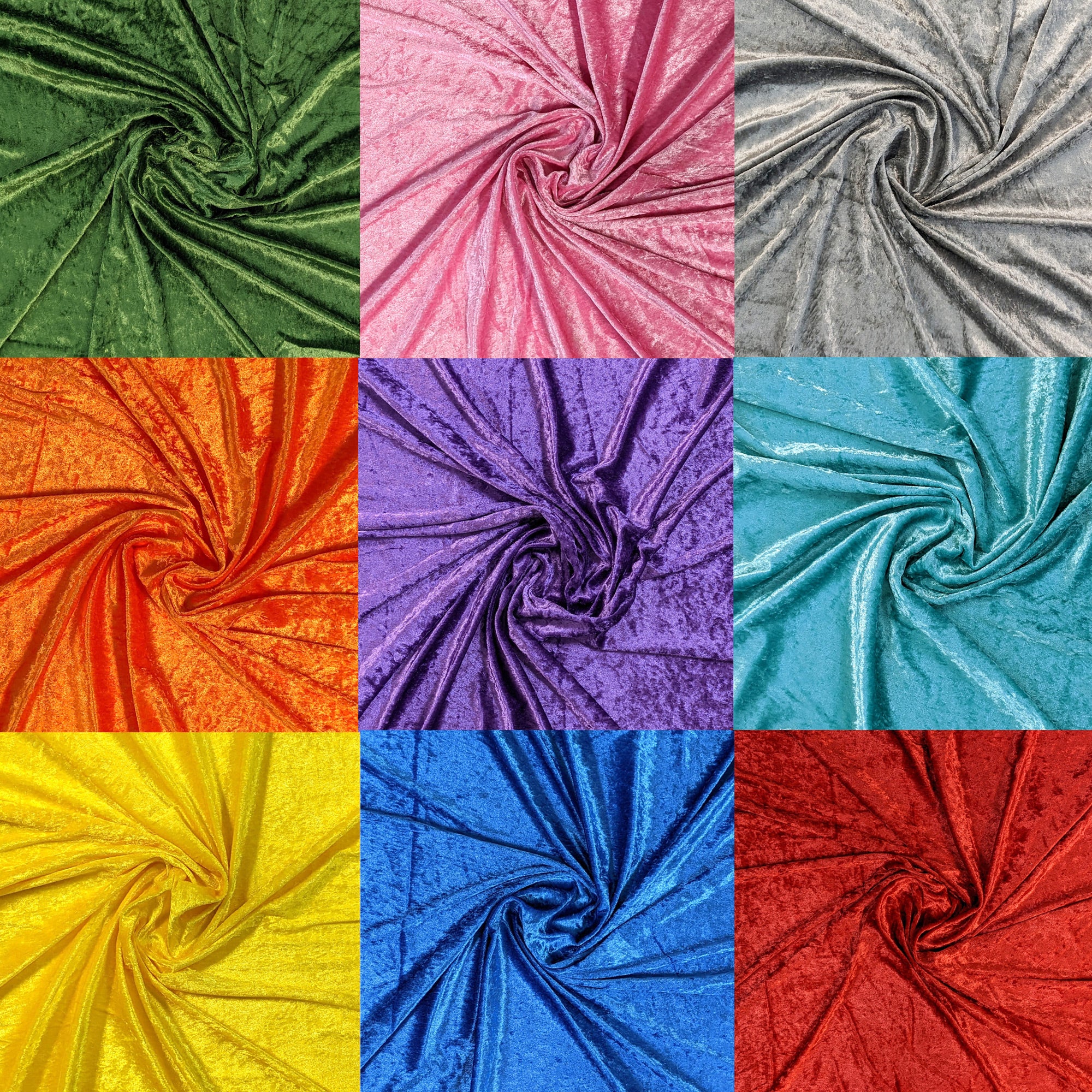 Polyester Crushed Velour Fabric by the Yard