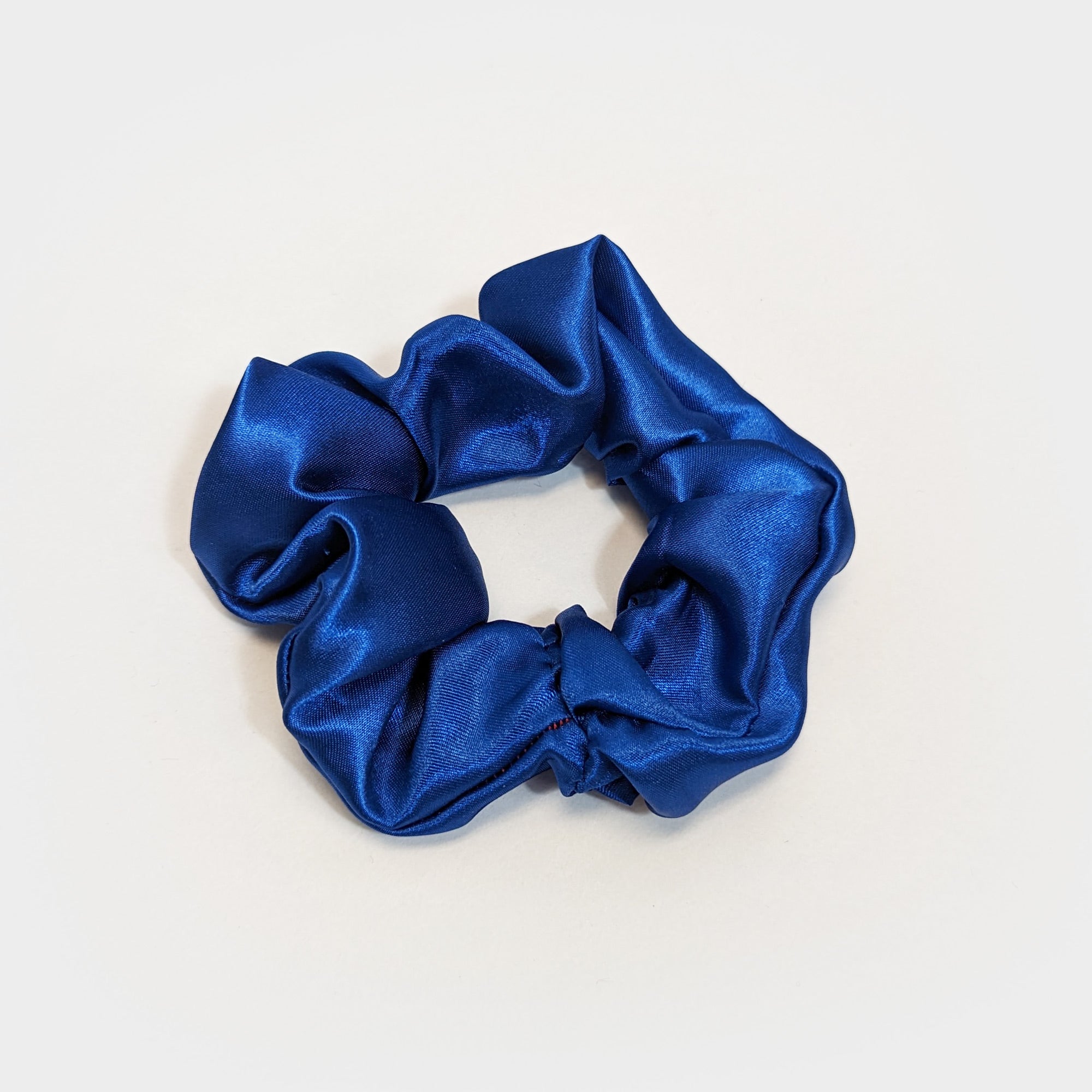 Royal Blue Satin Scrunchy Hair Tie