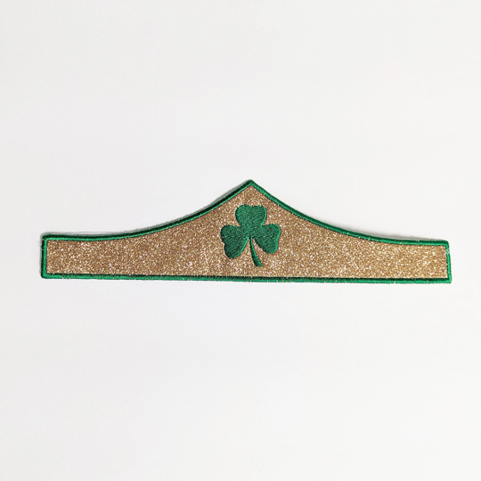 St Patricks Day Shamrock Gold headband green irish