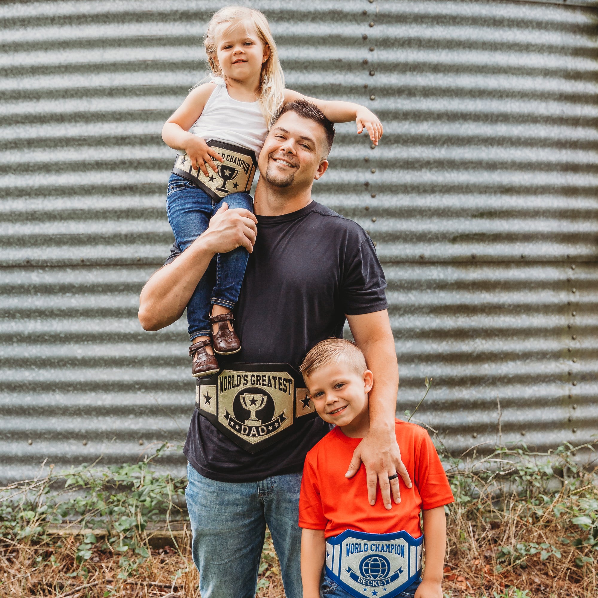 world's greatest wrestling style belt dad mom costume