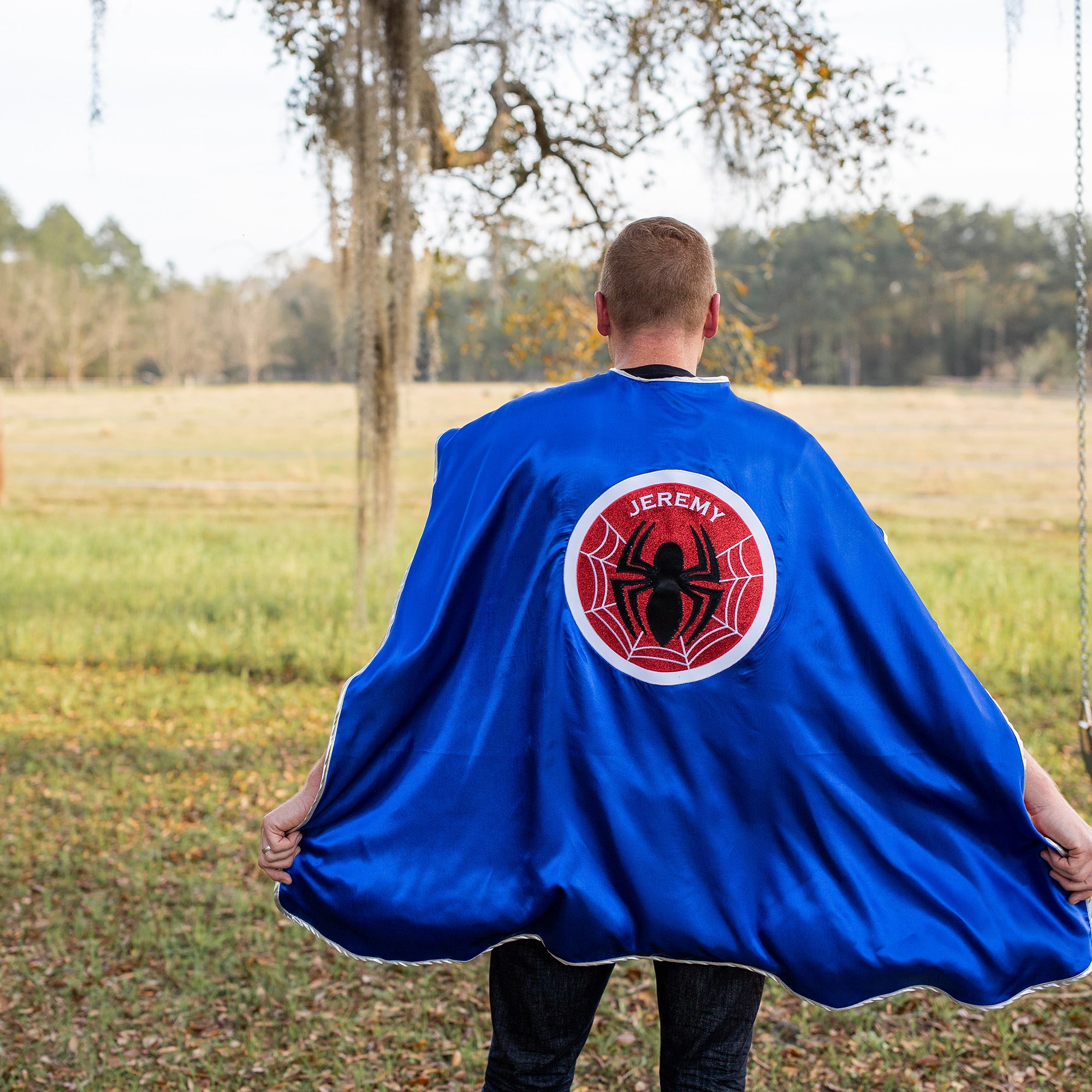 spiderman spider man costume set superhero cape shield belt eye mask halloween gift birthday personalized