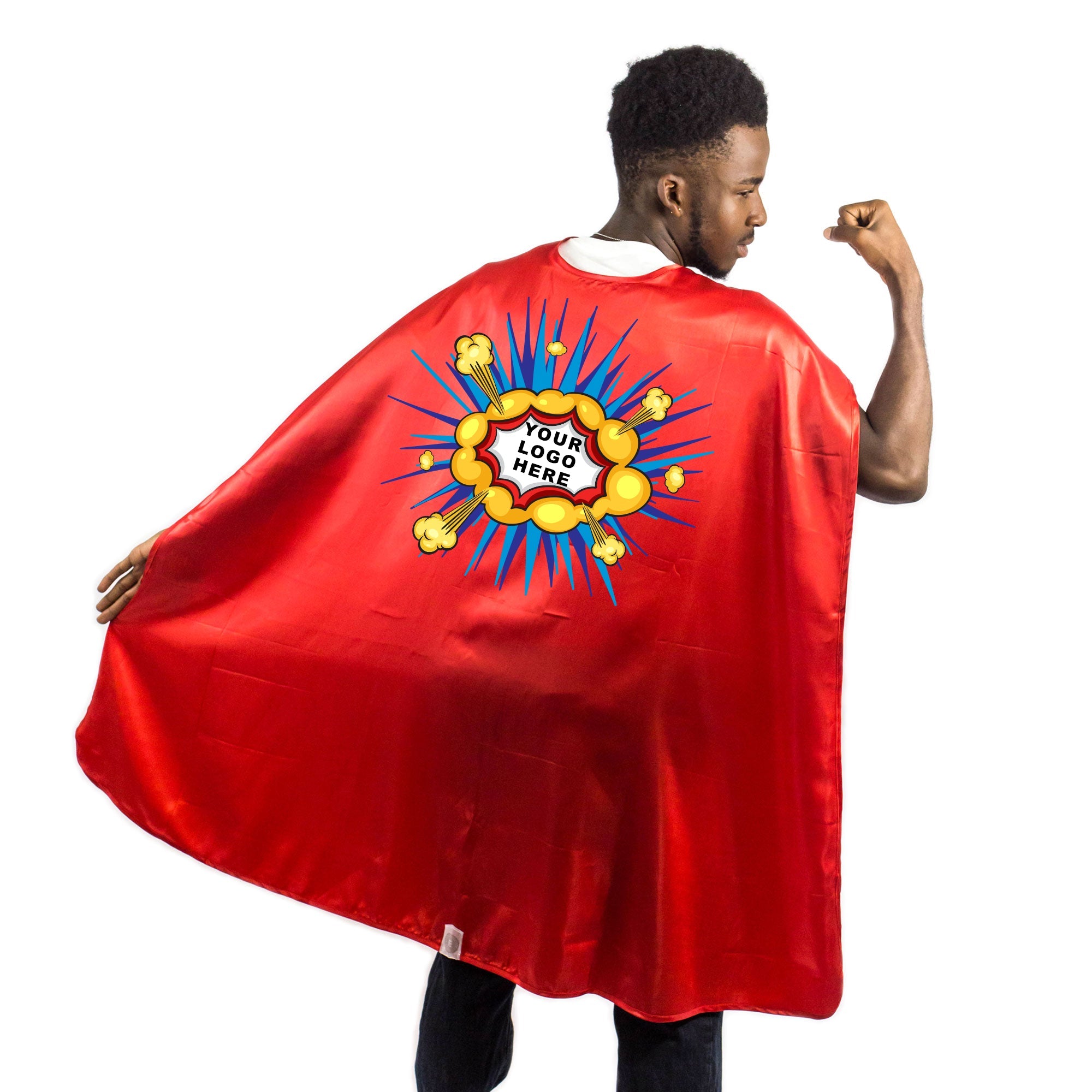 Elevate Your Brand or Event with Everfan Superhero Capes Featuring Custom DTF Logos