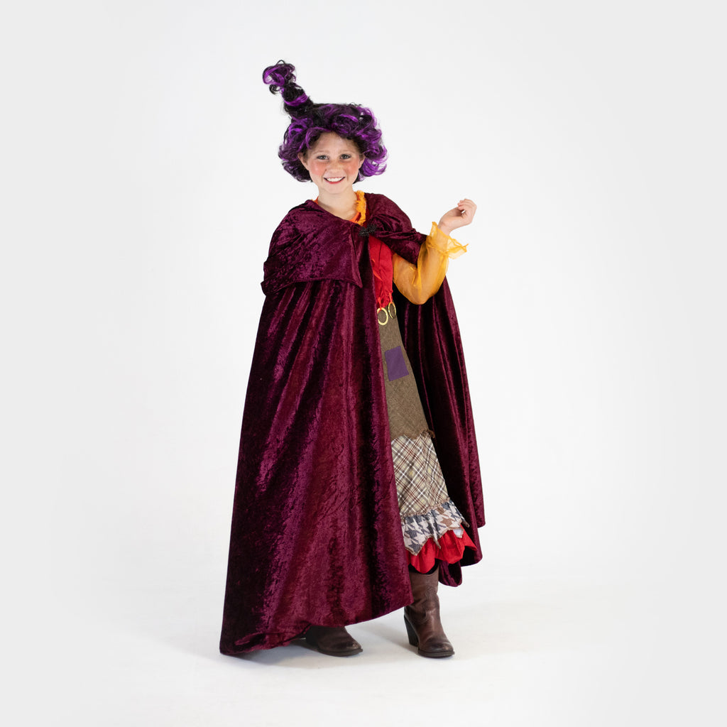 Sanderson Sister Hocus Pocus Hooded Cloak, Witch Cape with Hood