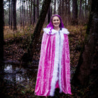 medieval viking cloak fur mantle trim