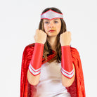 Deluxe Medieval Bracers Arm Bands Red