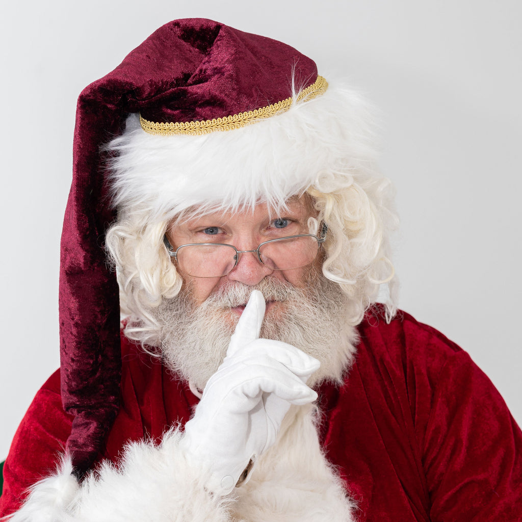 deluxe long velour santa Claus holiday christmas hat red