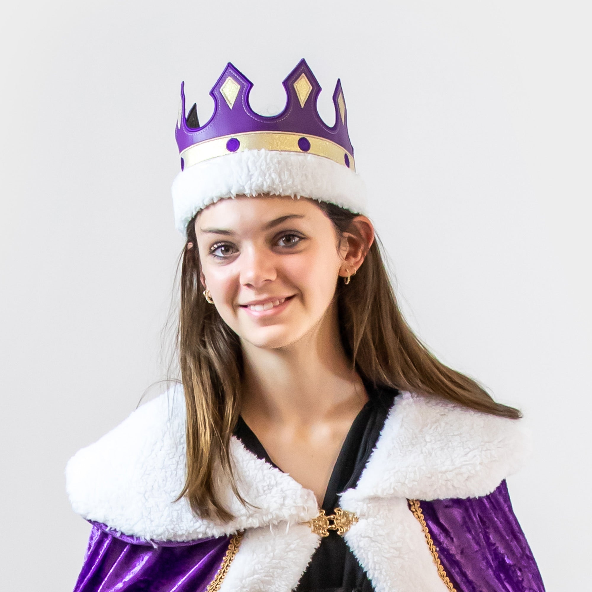 Royal King Queen Princess Crown with white trim