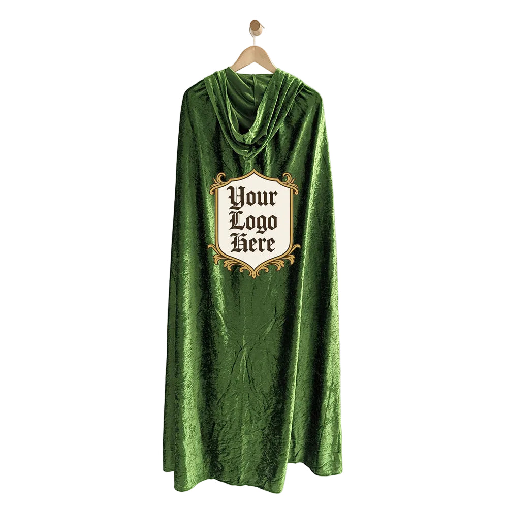 Everfan Custom Logo DTF Print Hooded Cloak Green