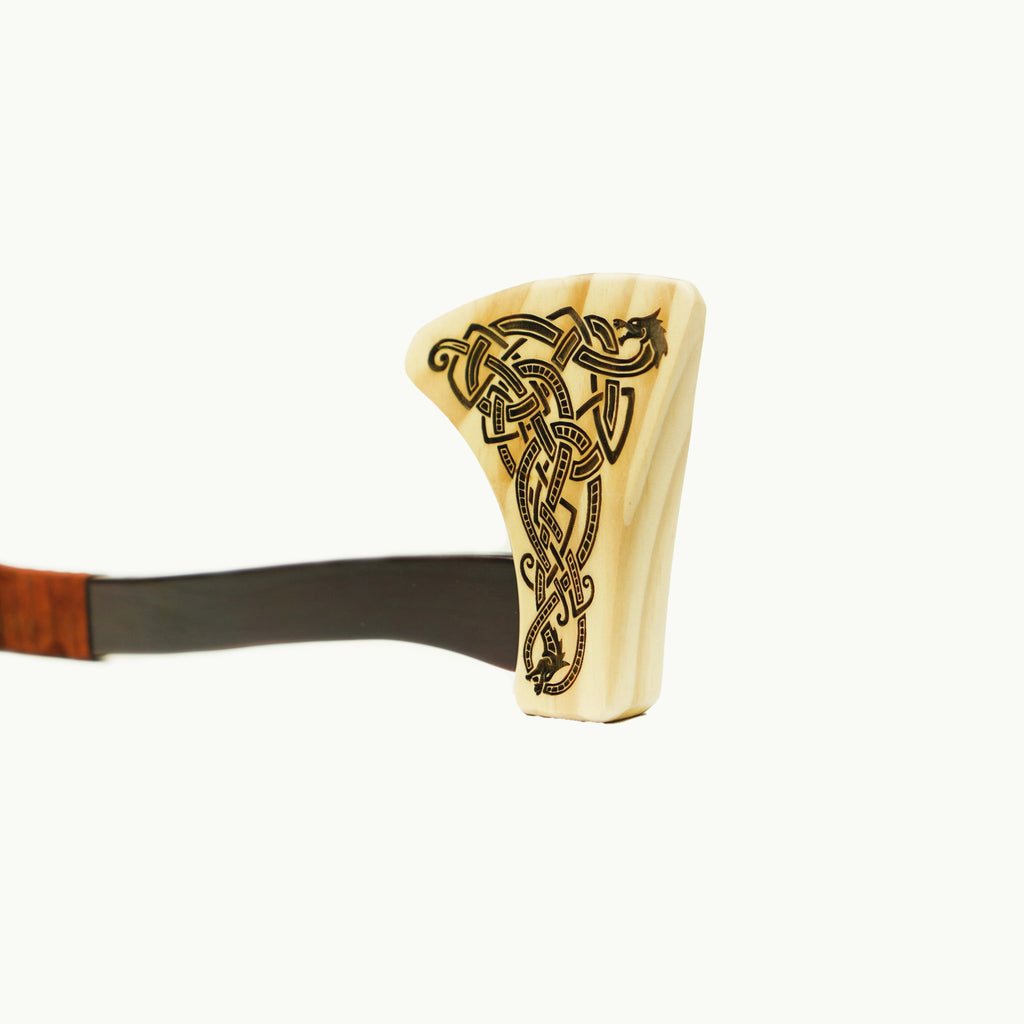 wooden play axe wood viking medieval