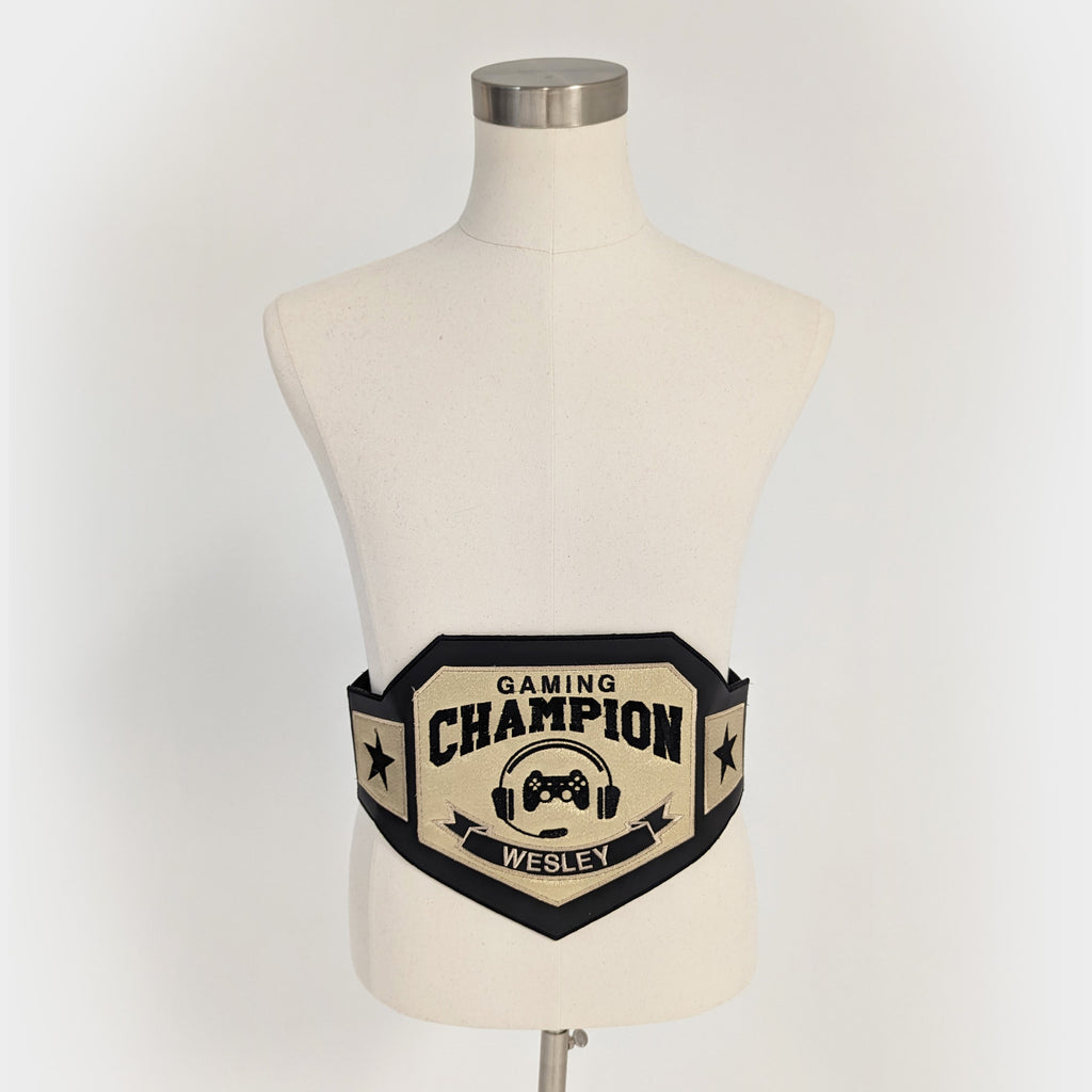 Gaming Champion Wrestling Style Belt Personalized Video Game Champ