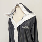 groom personalized satin robe black wedding bachelor party