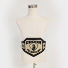 bride groom wrestling style belt wedding anniversary celebration