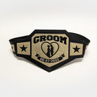 bride groom wrestling style belt wedding anniversary celebration