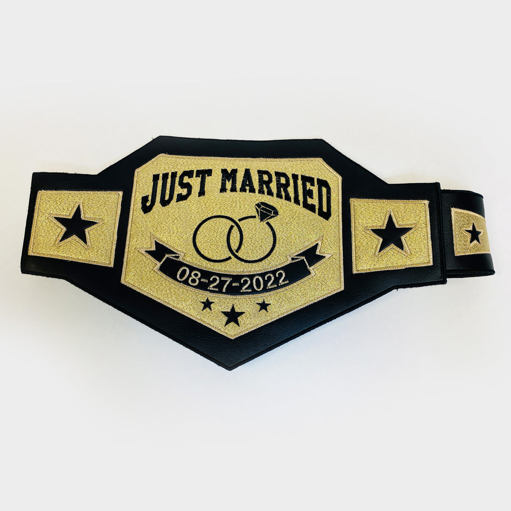 Just Married Wedding Custom Wrestling Belt