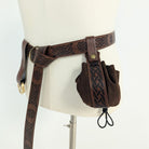 Renaissance Belt Halloween Medieval Viking Belt Potion Bottles Faux Leather Belt Pouch Skirt Hikes Mug Holder Harness
