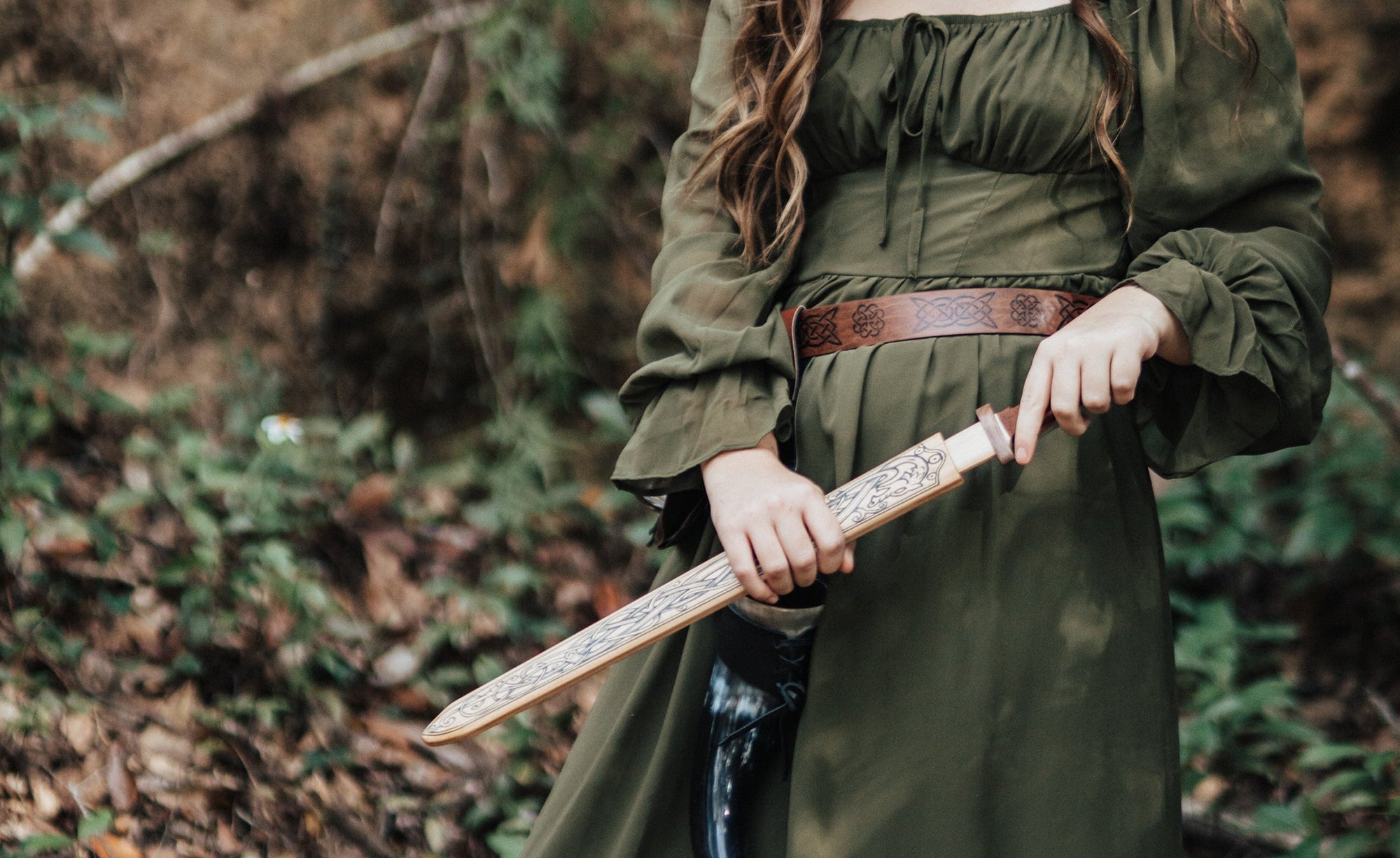 medieval viking wooden sword