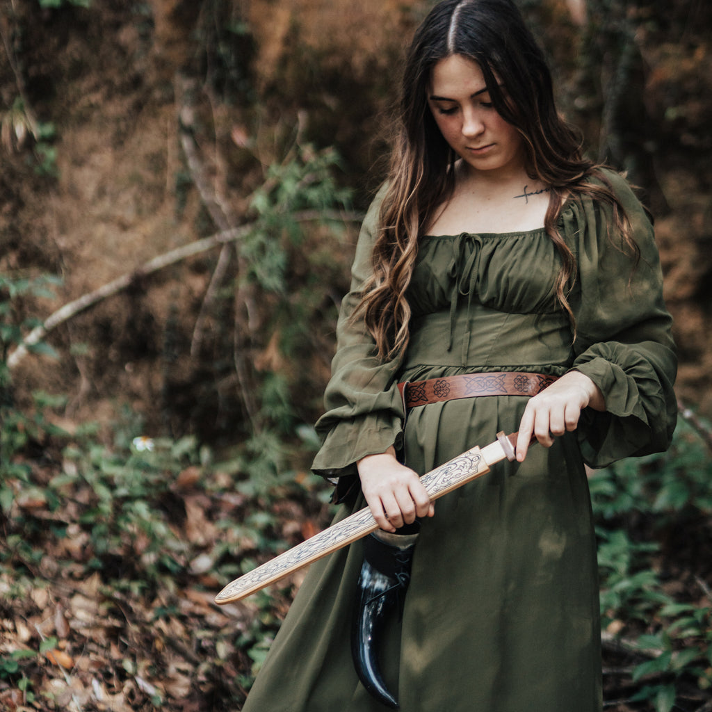 medieval viking wooden sword