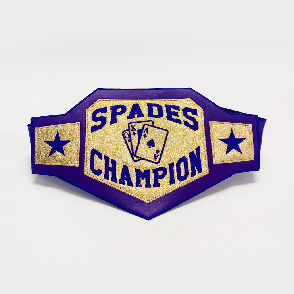 Purple Spades Poker Wrestling Belt