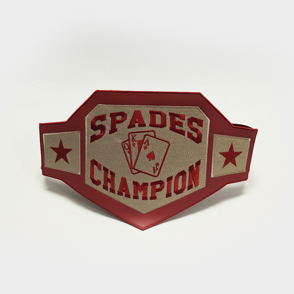Red Spades Poker Wrestling Belt