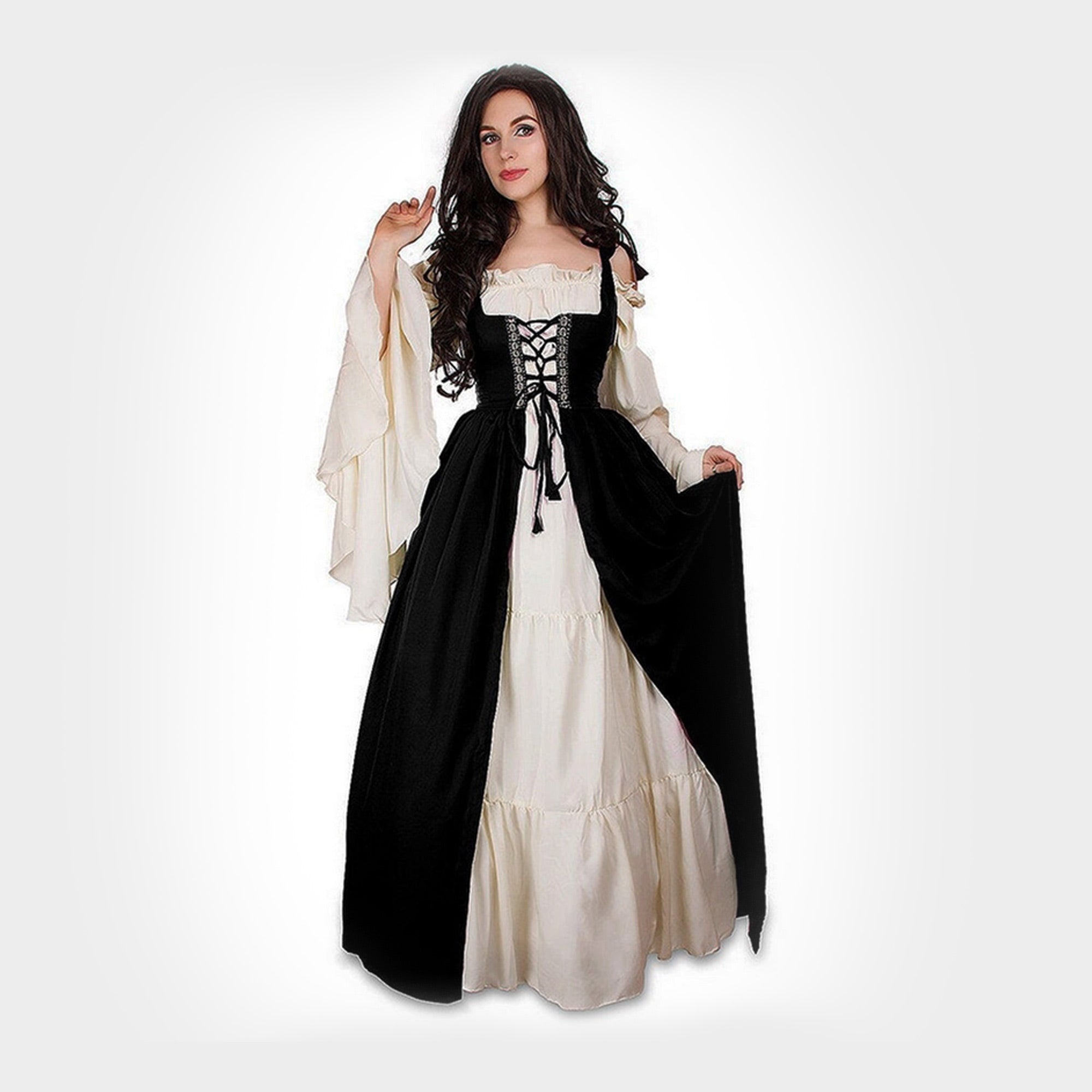 Renaissance Dress with Corset Pink / Small
