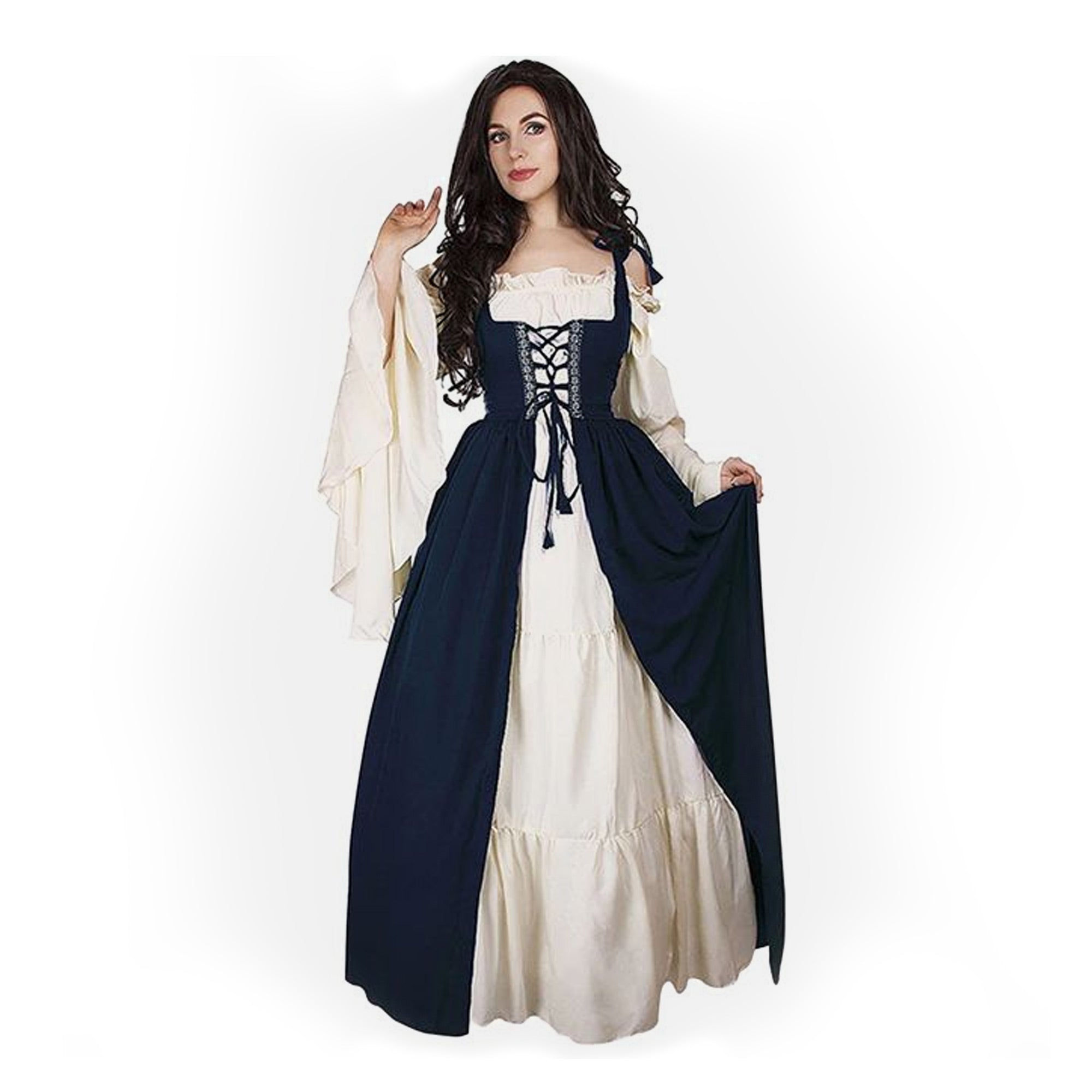 Renaissance Dress with Corset Pink / Small