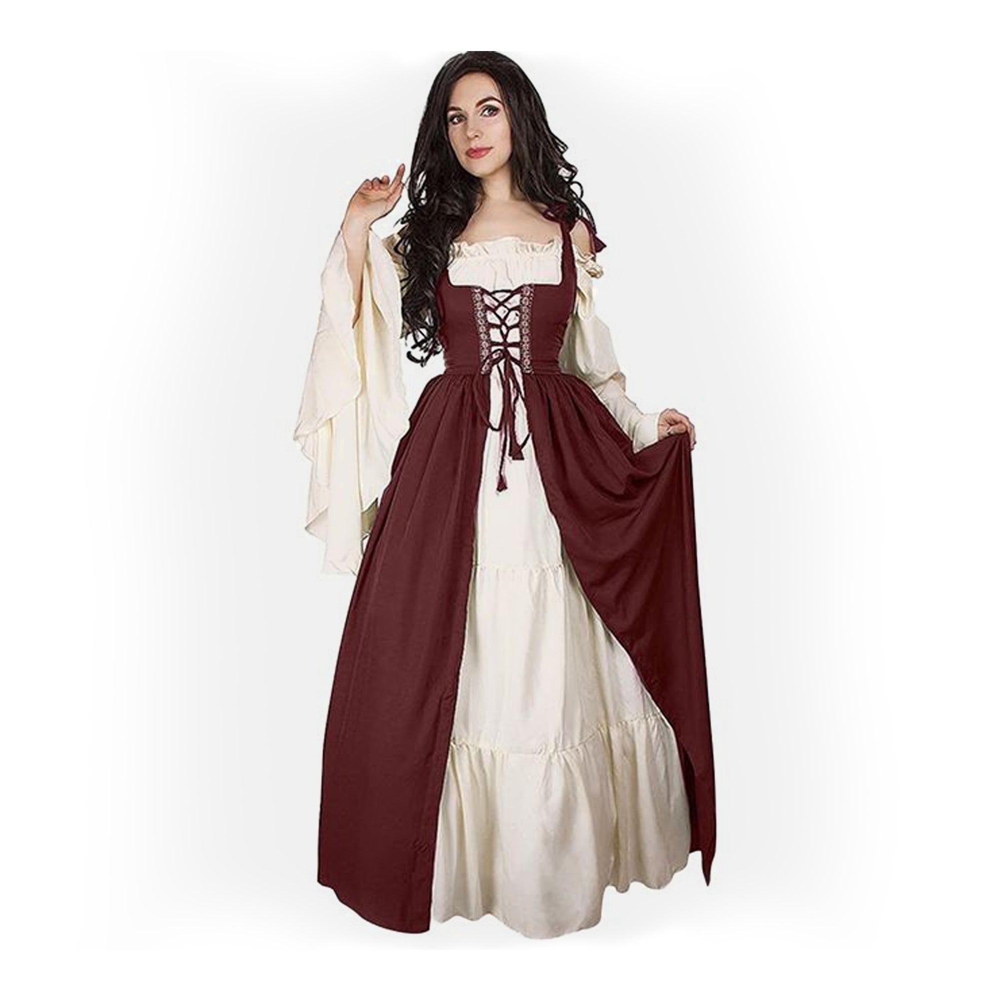 Renaissance Dress with Corset Pink / X-Large Renaissance Dress with Corset Pink / X-Large