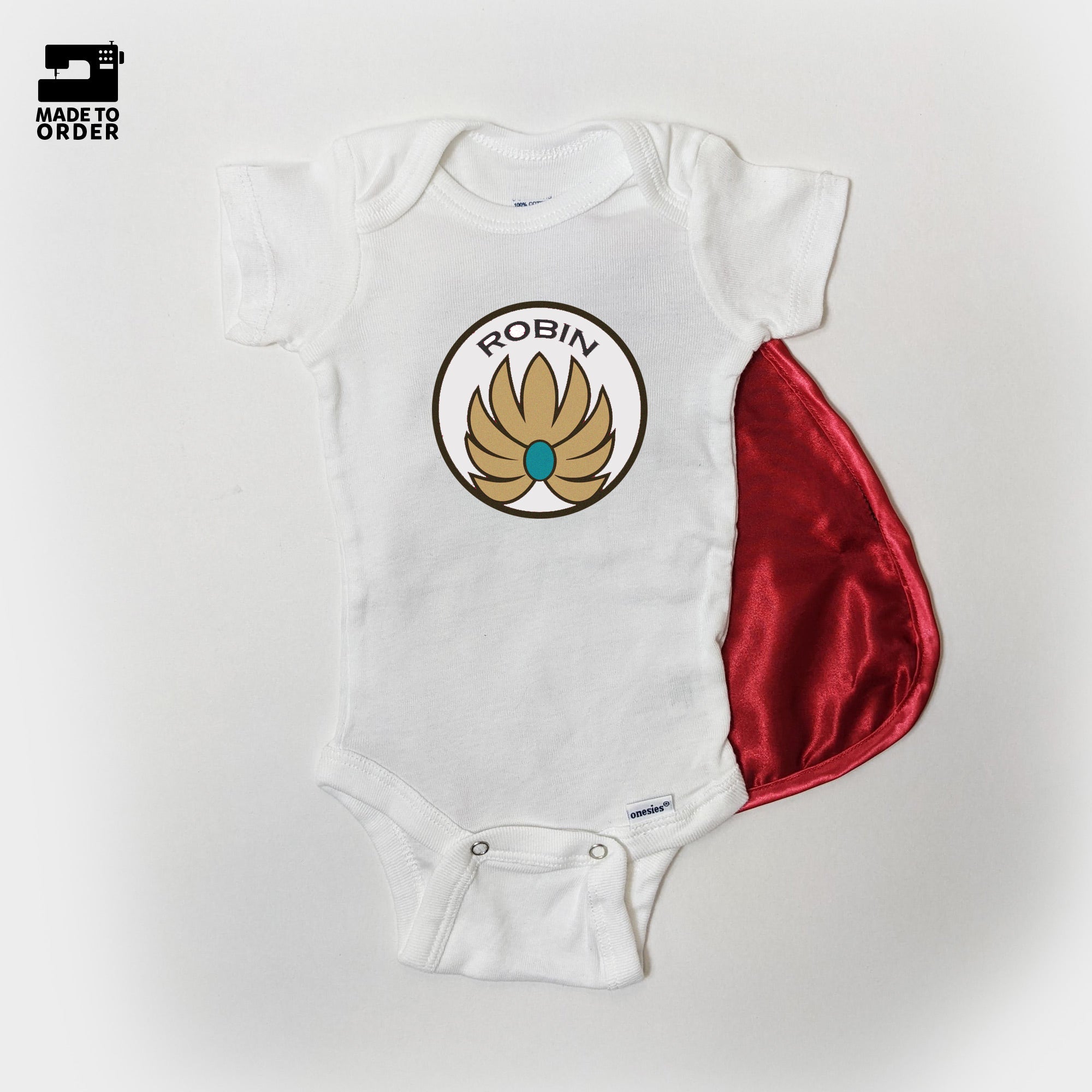 Everfan Baby Snapsuit Onesie Shera Warrior Princess Superhero Cape Personalized