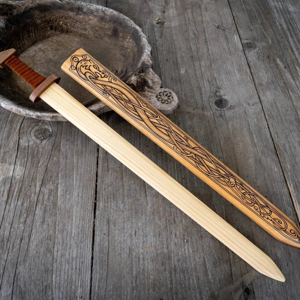 medieval viking wooden sword