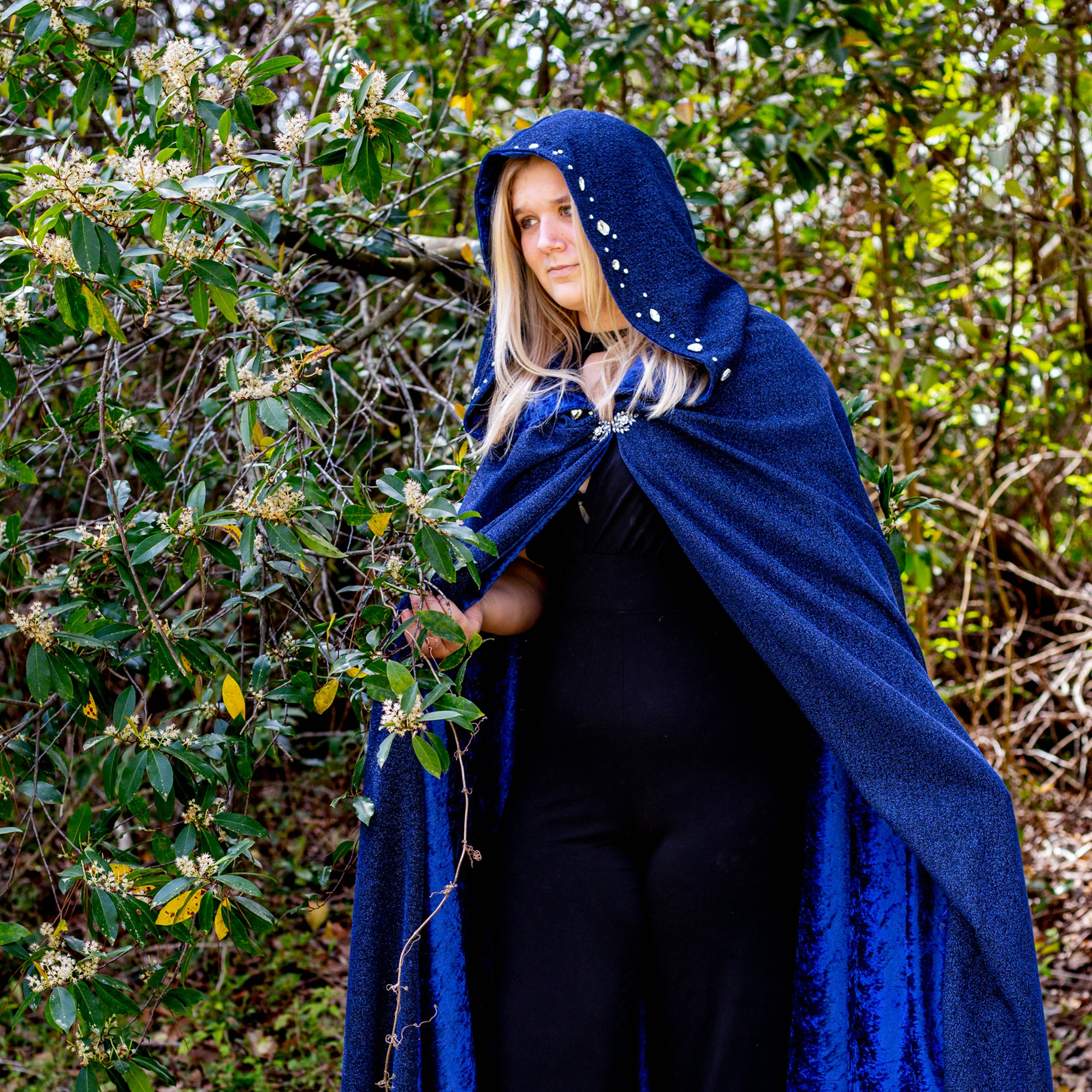 Navy Bejeweled Bedazzled Taylor Swift Cloak Cape