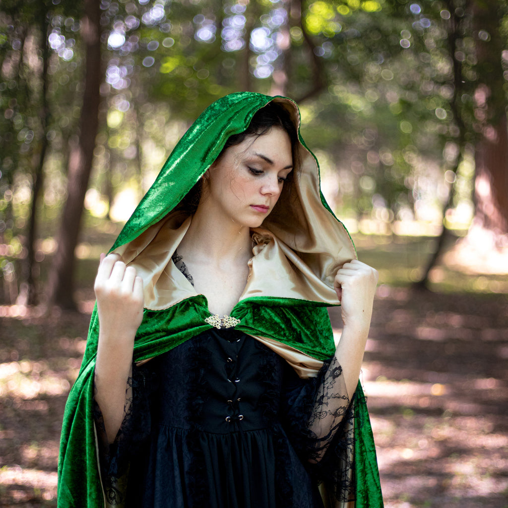 Willow Green Taylor Swift Hooded Medieval Renaissance Witch Cloak