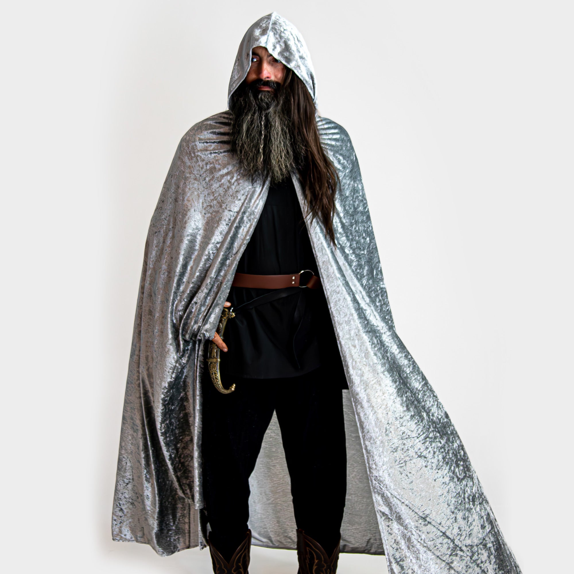 Medieval Hooded Cloak Cape Adult Kids Everfan Costume