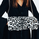 animal print fur hand muff