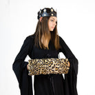 animal print fur hand muff