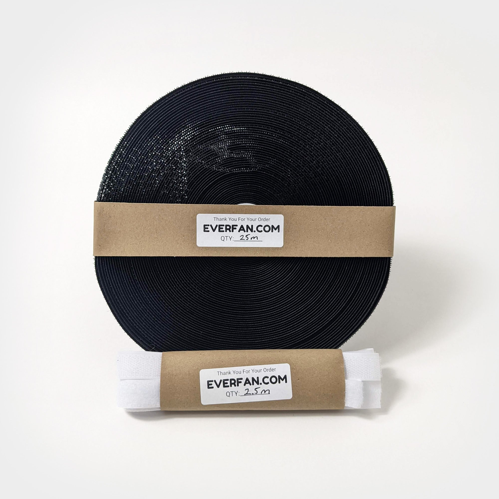 20 mm .75 inch black white velcro hook loop