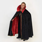 vampire dracula cloak magician black red collar cosplay halloween costume cape